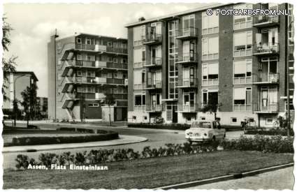 ansichtkaart: Assen, Flats Einsteinlaan