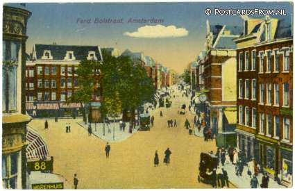 ansichtkaart: Amsterdam, Ferd. Bolstraat