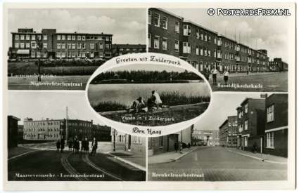 ansichtkaart: 's-Gravenhage, Loenenscheplein -Soestdijkschekade - Maarscheveenschestraat