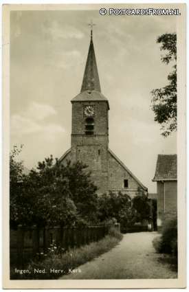 ansichtkaart: Ingen, Ned. Herv. Kerk