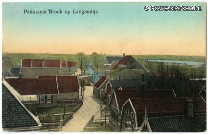 ansichtkaart: Broek op Langedijk, Panorama