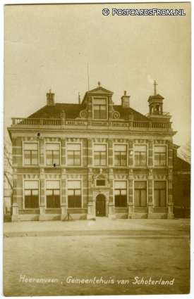 Heerenveen, Gemeentehuis van Schoterland ansichtkaart: Heerenveen, Gemeentehuis van Schoterland