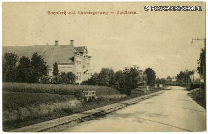 ansichtkaart: Zuidlaren, Boerderij a.d. Groningerweg