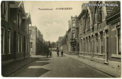 Purmerend, Vooruitstraat ansichtkaart: Purmerend, Vooruitstraat