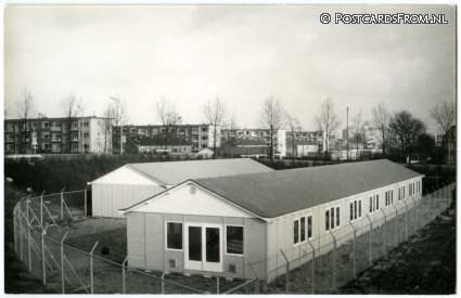 ansichtkaart: Dordrecht, ? Noodgebouw Belasting?