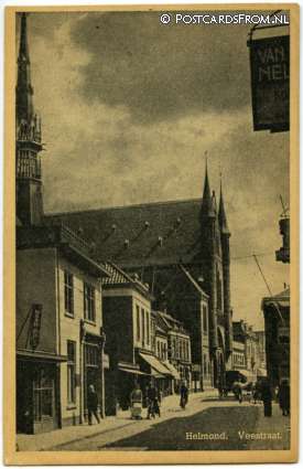 ansichtkaart: Helmond, Veestraat