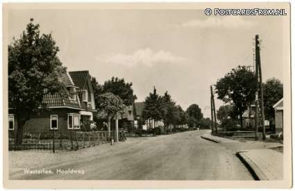 ansichtkaart: Westerlee, Hoofdweg