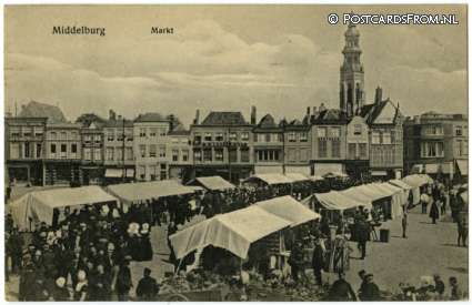 Middelburg, Markt ansichtkaart: Middelburg, Markt