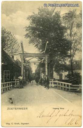 ansichtkaart: Zoetermeer, Ingang dorp