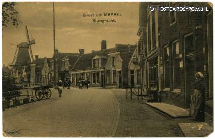 ansichtkaart: Meppel, Sluisgracht