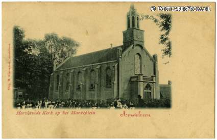 Amstelveen, Hervormde Kerk op het Marktplein ansichtkaart: Amstelveen, Hervormde Kerk op het Marktplein
