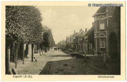 Sprang-Capelle, Capelle. Grootestraat ansichtkaart: Sprang-Capelle, Capelle. Grootestraat