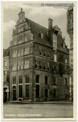 ansichtkaart: Deventer, Huize Drieharingen