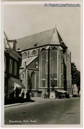 ansichtkaart: Doesburg, N.H. Kerk