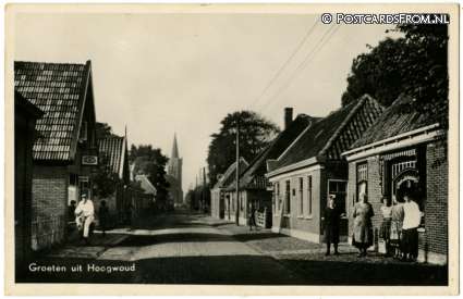 ansichtkaart: Hoogwoud, Groeten uit