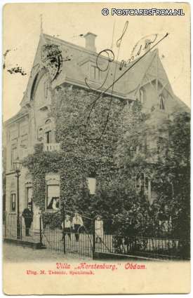 ansichtkaart: Obdam, Villa 'Korstenburg'