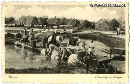 Rijssen, Waschdag op Wiejert ansichtkaart: Rijssen, Waschdag op Wiejert