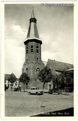 Groede, Ned. Herv. Kerk ansichtkaart: Groede, Ned. Herv. Kerk