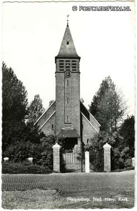 ansichtkaart: Nieuwdorp, Ned. Herv. Kerk