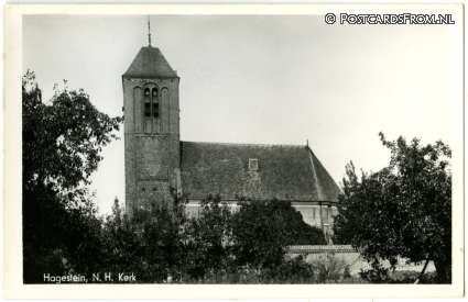 ansichtkaart: Hagestein, N.H. Kerk