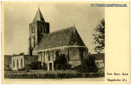 Biggekerke, Ned. Herv. Kerk ansichtkaart: Biggekerke, Ned. Herv. Kerk