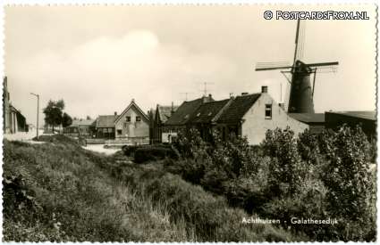 ansichtkaart: Achthuizen, Galathesedijk