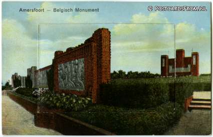 ansichtkaart: Amersfoort, Belgisch Monument. Uitklapvenster met 10 snapshots