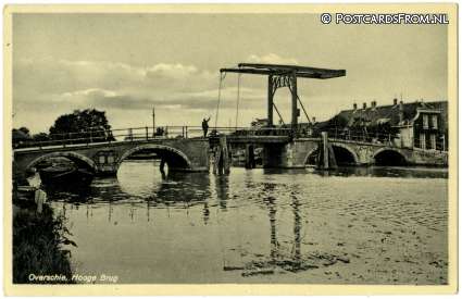 ansichtkaart: Overschie, Hooge Brug