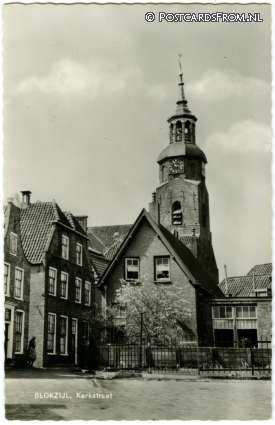 Blokzijl, Kerkstraat ansichtkaart: Blokzijl, Kerkstraat