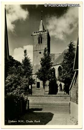 Huizen, Oude Kerk ansichtkaart: Huizen, Oude Kerk