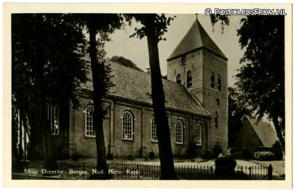 ansichtkaart: Borger, Ned. Herv. Kerk