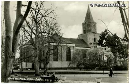 ansichtkaart: Emmen DR, Ned. Herv. Kerk