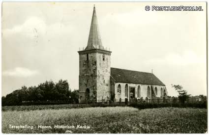 Terschelling Hoorn, Historisch Kerkje ansichtkaart: Terschelling Hoorn, Historisch Kerkje