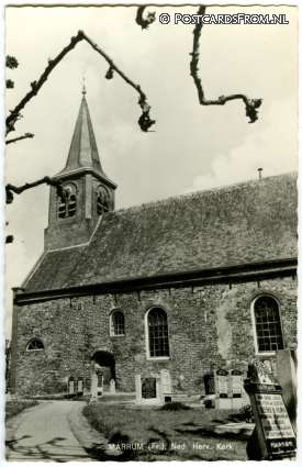ansichtkaart: Marrum, Ned. Herv. Kerk