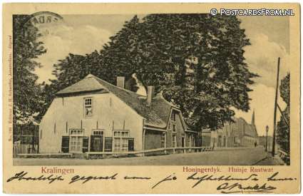 ansichtkaart: Rotterdam Kralingen, Honingerdyk. Huisje Rustwat