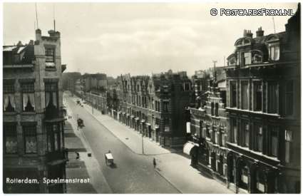 ansichtkaart: Rotterdam, Speelmanstraat