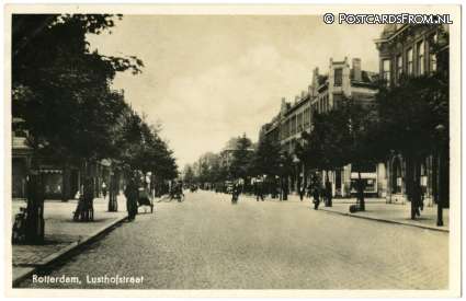 Rotterdam Kralingen, Lusthofstraat ansichtkaart: Rotterdam Kralingen, Lusthofstraat