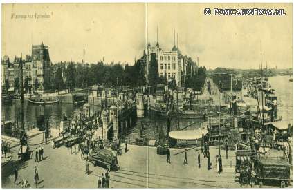 ansichtkaart: Rotterdam, Panorama op 2 kaarten