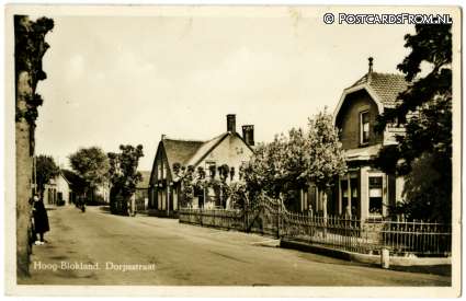 ansichtkaart: Hoogblokland, Dorpsstraat