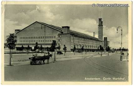 ansichtkaart: Amsterdam, Centr. Markthal