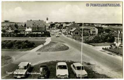 De Koog, Dorpsstraat ansichtkaart: De Koog, Dorpsstraat