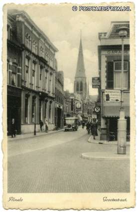 ansichtkaart: Almelo, Grootestraat