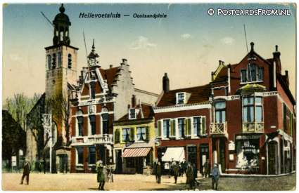 Hellevoetsluis, Oostzandplein ansichtkaart: Hellevoetsluis, Oostzandplein