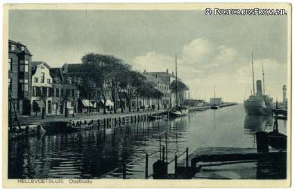 ansichtkaart: Hellevoetsluis, Oostkade