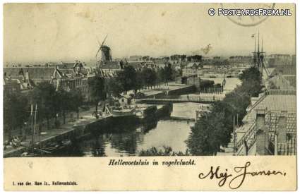 ansichtkaart: Hellevoetsluis, In vogelvlucht
