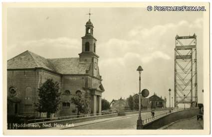 Waddinxveen, Ned. Herv. Kerk ansichtkaart: Waddinxveen, Ned. Herv. Kerk