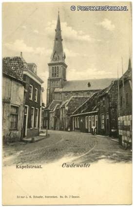 ansichtkaart: Oudewater, Kapelstraat