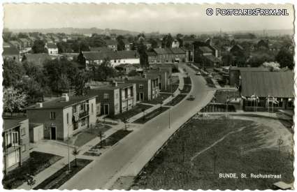 Bunde, St. Rochusstraat ansichtkaart: Bunde, St. Rochusstraat