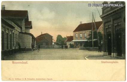 ansichtkaart: Roosendaal, Stationsplein