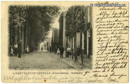's-Grevelduin-Capelle, Binnenhaven, Oostzijde ansichtkaart: 's-Grevelduin-Capelle, Binnenhaven, Oostzijde